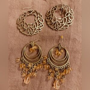 Vintage Boho Earrings- set of 2